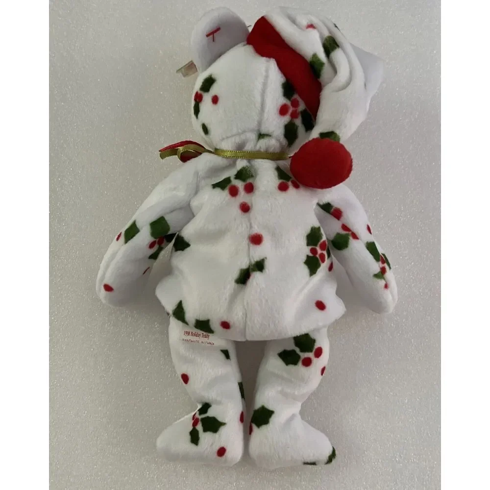 Ty Beanie Babies 1998 Holiday Teddy, 2001 Jinglepup, 2005 Jingles, Christmas Set